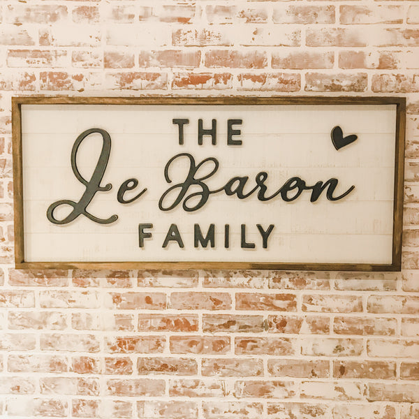 The Forever Family Name Sign