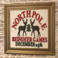 North Pole Games Sign  This was a very limited run)  (Only 2 left this year)  l