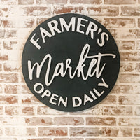Farmers Market Shop Sign